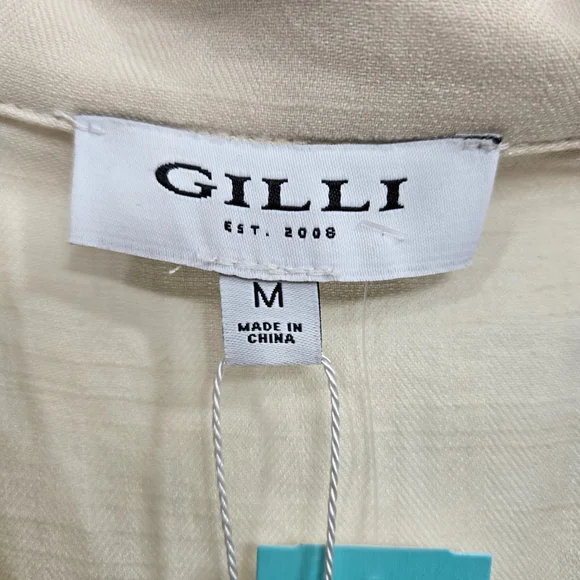 Gilli Off-White Puff Sleeve Shirt Dress - Picture 2 of 3